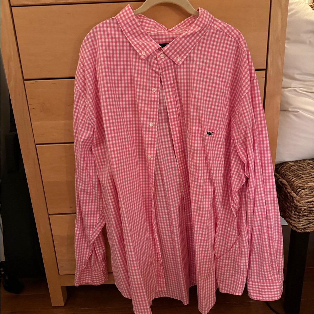 Vineyard Vines 4XB Gingham Pink